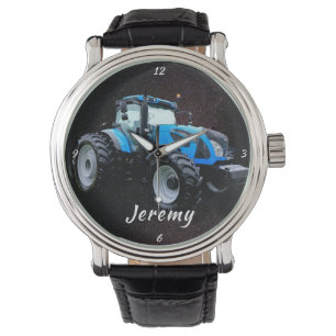 Montre Tracteur bleu moderne