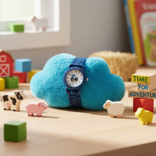 Montre tracteur de ferme mignon pour garçons avec 