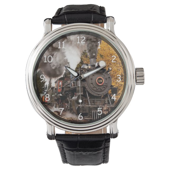 Montre Train moteur à vapeur vintage (devant)