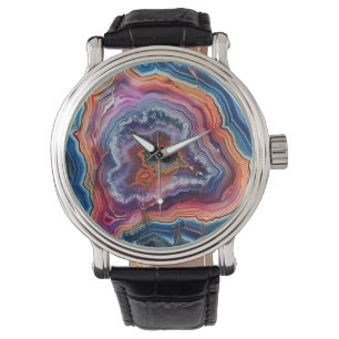 Montre tranche d'agate