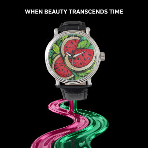 Montre Tranche de l'été sucré" - Mur de pastèque