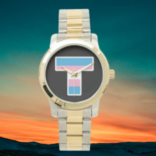 Montre Trans Pride Capital T Bracelet à deux tons surdime