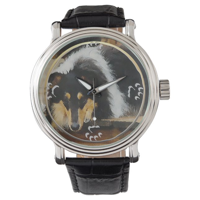 Montre Tri Color Rough Collie Toxits (devant)
