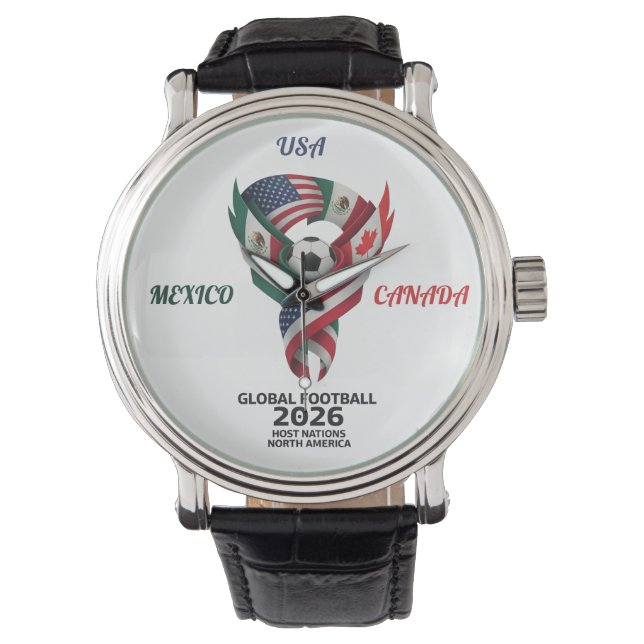 Montre Tri-Nation Flag Wristwatch | 2026 Match Date  (devant)