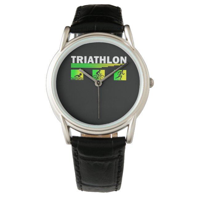 Montre Triathlon Transcendance : Baignade, Vélo, Réussite (devant)
