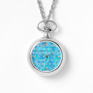 Montre Tribal Batik - tons bleus