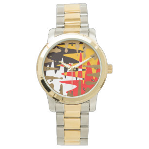 Montre Tribal Watch Modern 4 Nations Art Wrist Watch