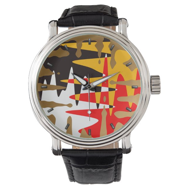 Montre Tribal Watch Modern 4 Nations Art Wrist Watch (devant)