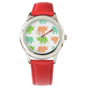 Montre Tricératops colorés Motif Wristwatch