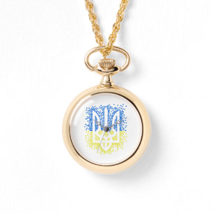 Montre Trident de l'emblème ukrainien tryzub dispersant l