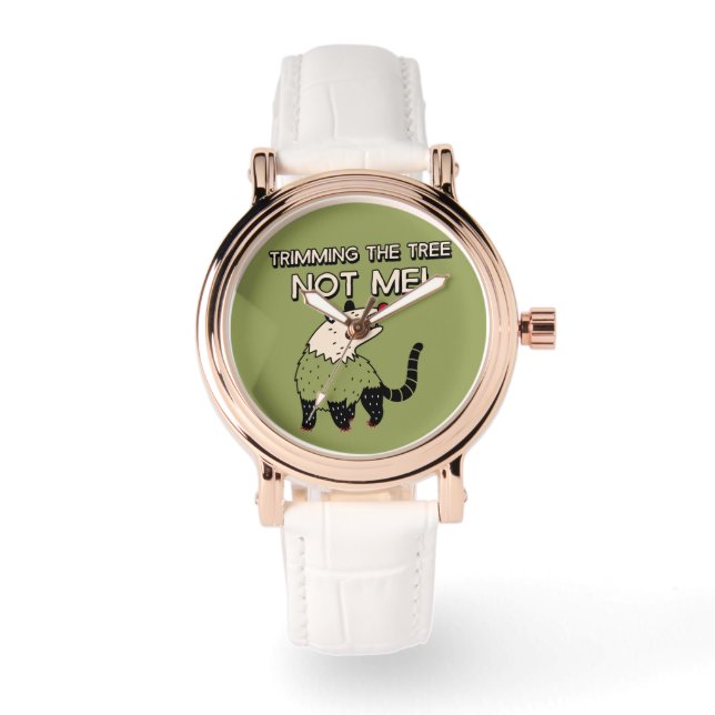 Montre Trimming Tree Not Me Drôle Possum Xmas Cadeau (Recto)