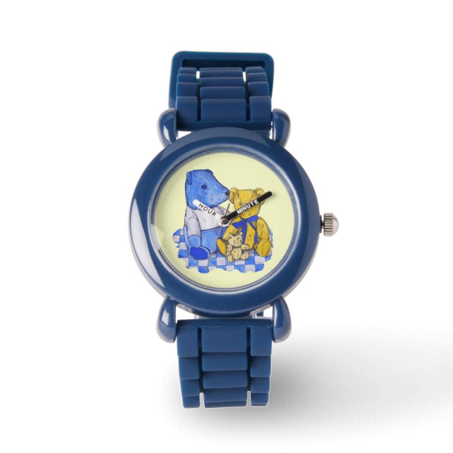 Montre trois mignonnes peluches en tissu de pique-nique (Recto)
