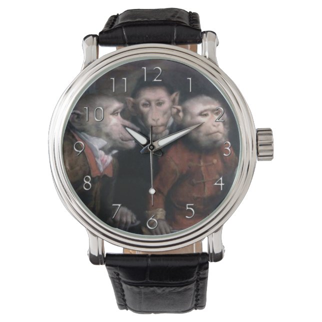 Montre Trois singes fantaisistes (devant)