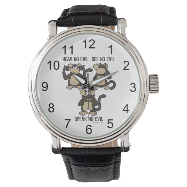 Montre Trois singes sages (devant)