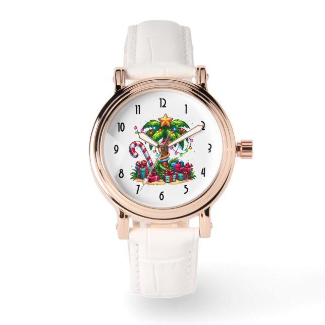 Montre Tropical Christmas Holiday Palm Tree (Recto)