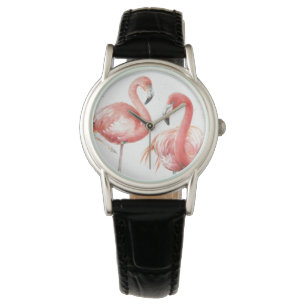 Montre Tropical   Famille de Flamants roses