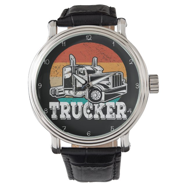 Montre Trucker: Sunset Road, Teal Rim (devant)