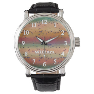 Montre Truite arc-en-ciel Motif tacheté Avec Nom Fisherme