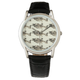 Montre Truite, basse et crappie trois poissons favoris w
