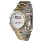 Montre Trump en or avec drapeau américain