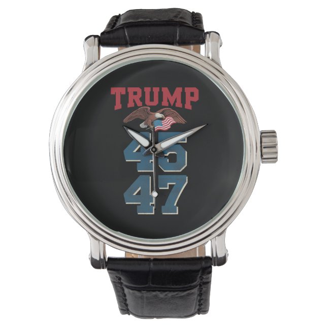 Montre Trump, le patriotique, a remporté Trump 45 et 47 v (devant)