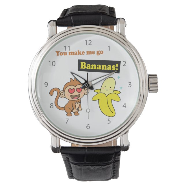 Montre Tu me fais passer des bananes, mignon Humour d'amo (devant)