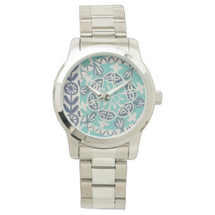 Montre Tuile bleue I de batik