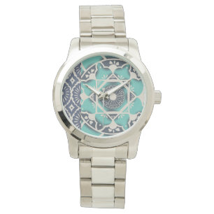 Montre Tuile bleue II de batik