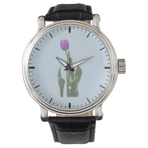 Montre Tulipe pourpre simple