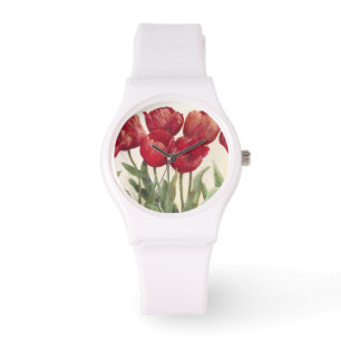 Montre Tulipes rouges