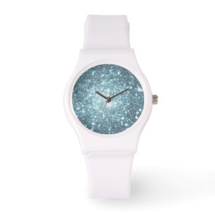 Montre Turquoise étoile bleu glace
