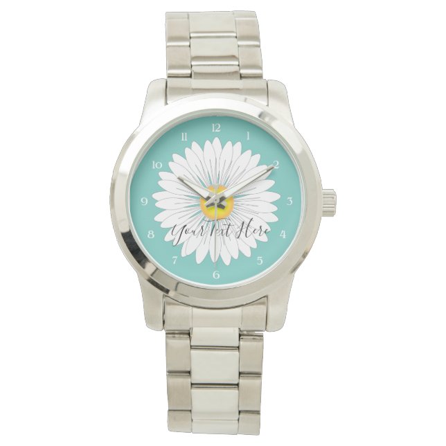 Montre Turquoise Plutôt Petite Faisée Unisex Surdimension (devant)