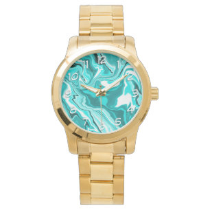 Montre Turquoise, Turquoise et Marbre blanc