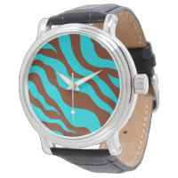Montre Turquoise Zebra