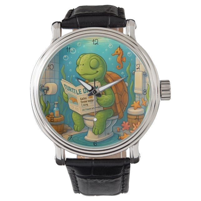 Montre Turtle on Toilet Reading (devant)