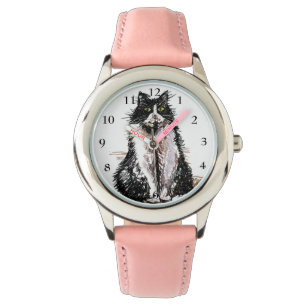 Montre Tuxedo Chat Noir Blanc Chats Joli Animal Rose Girl