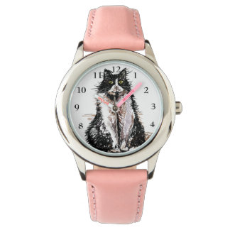 Montre Tuxedo Chat Noir Blanc Chats Joli Animal Rose Girl