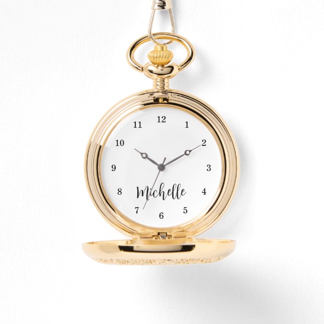 Montre Typographie classique traditionnelle élégante (Recto)