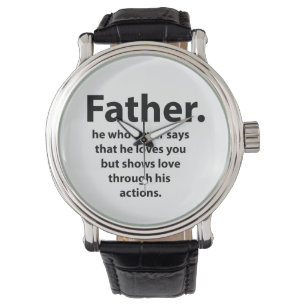 Montre Typographie de la soumission de fête des pères Bon