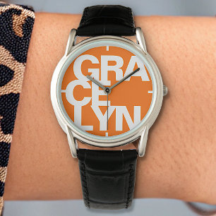 Montre Typographie de police moderne Gras Simple Bright O