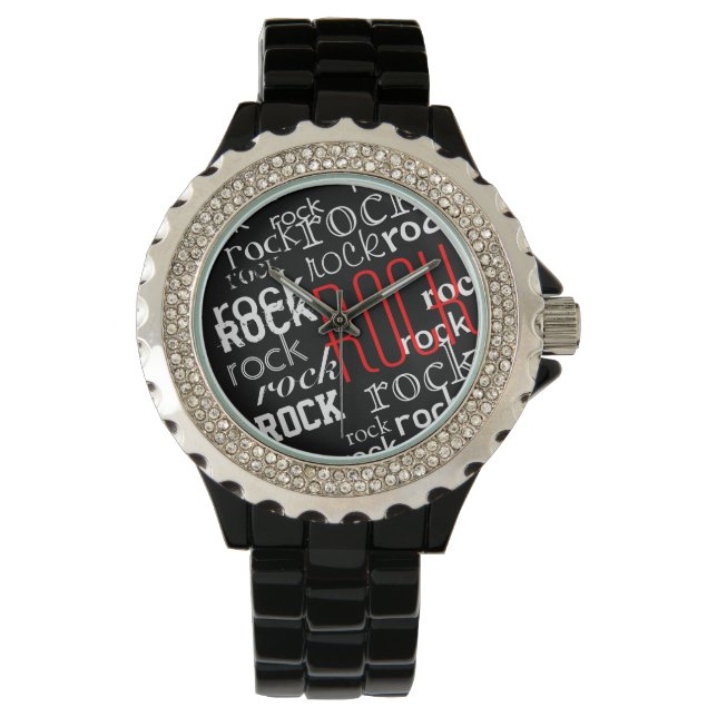 Montre typographie rock (devant)