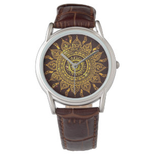 Montre Un dieu soleil solaire de motif de l'Inde