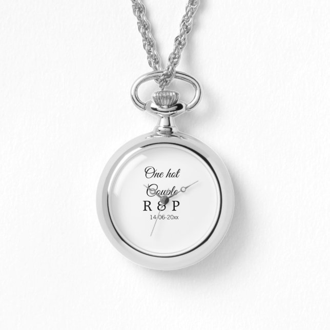 Montre Un nom de couple d'ajout chaud date de texte de la (Recto)