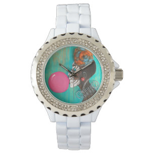 Montre Unapologetically JE fausse pierre de blanc de