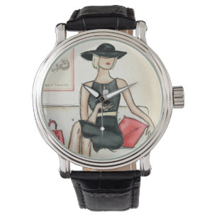 Montre Une Femme Boit Du Vin Rouge