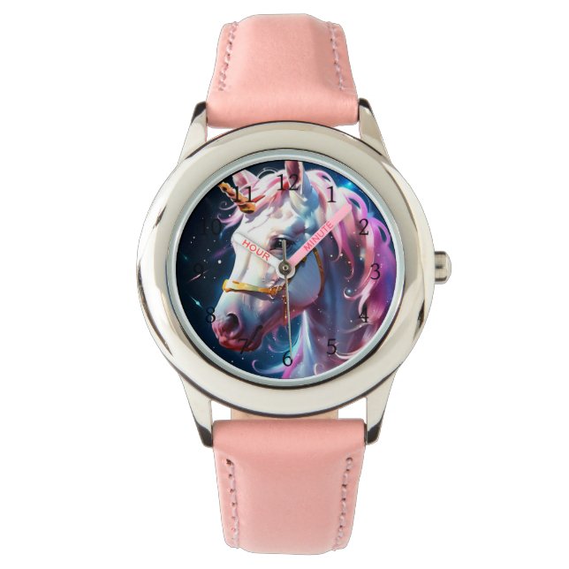 Montre Unicorne arc-en-ciel (devant)
