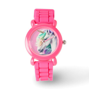 Montre Unicorne arc-en-ciel magnifique