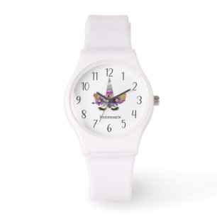Montre unicorne mignonne ajouter nom