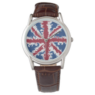 Montre Union Jack Liquid Art
