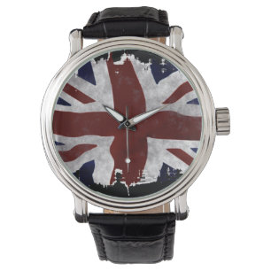 Montre Union Jack patriotique, drapeau de l'Union britann